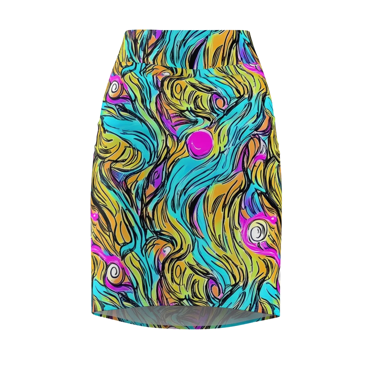Liquid Neon on Pencil Skirt — Front