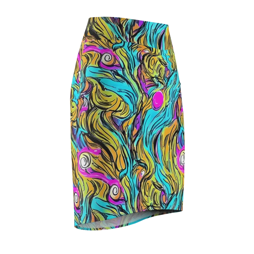 Liquid Neon on Pencil Skirt — Front Side