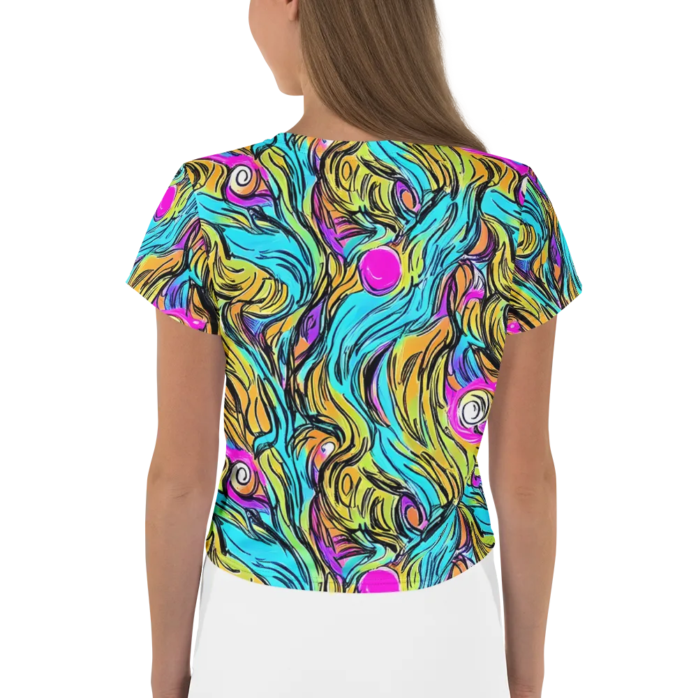 Liquid Neon on Crop Tee — Back