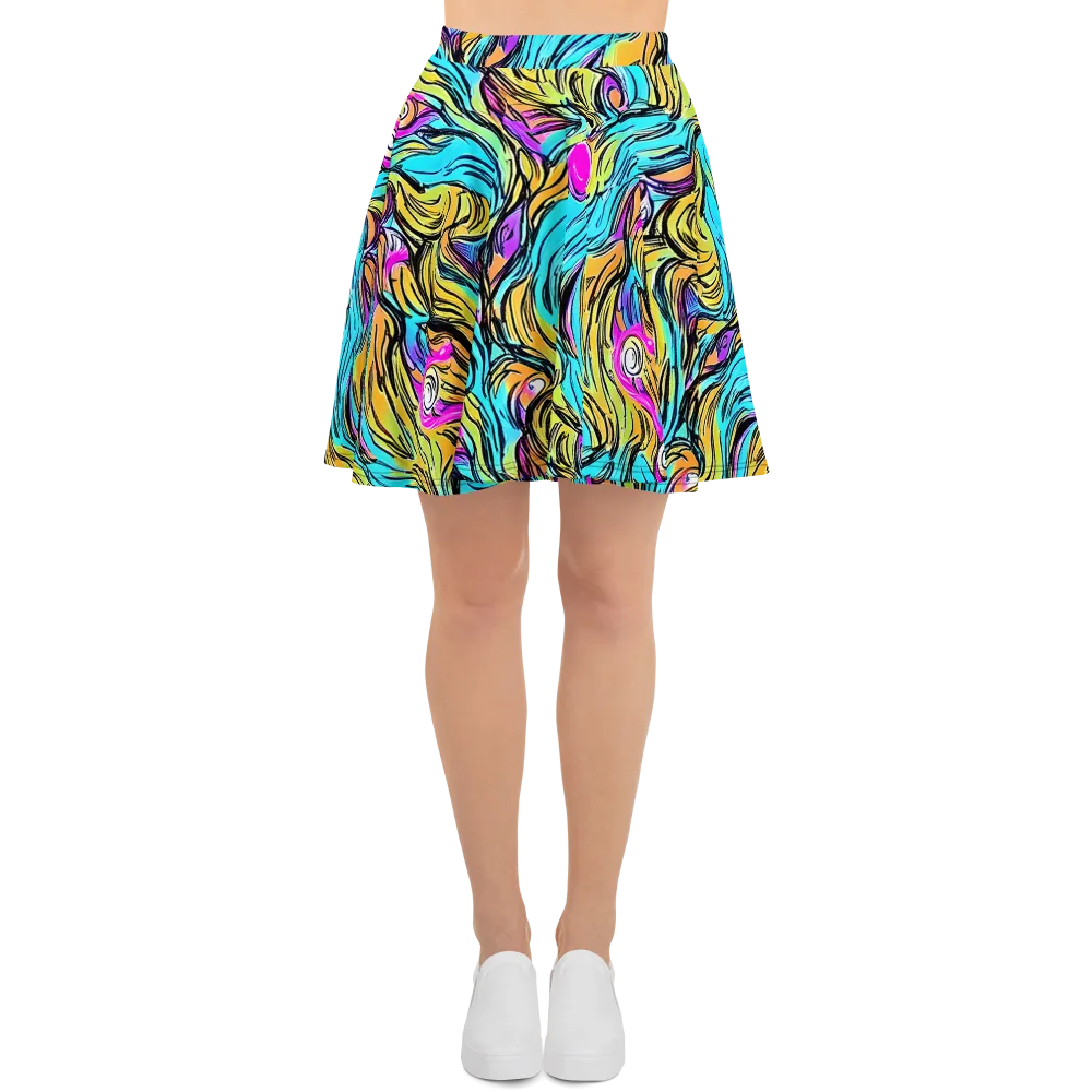 Liquid Neon on Skater Skirt — Front