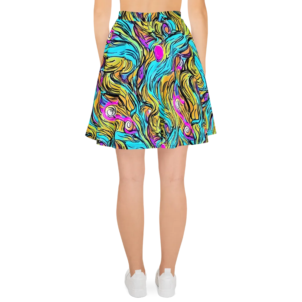 Liquid Neon on Skater Skirt — Back