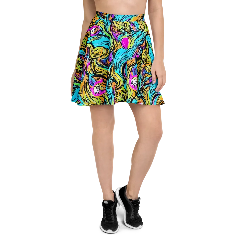 Liquid Neon on Skater Skirt — Front
