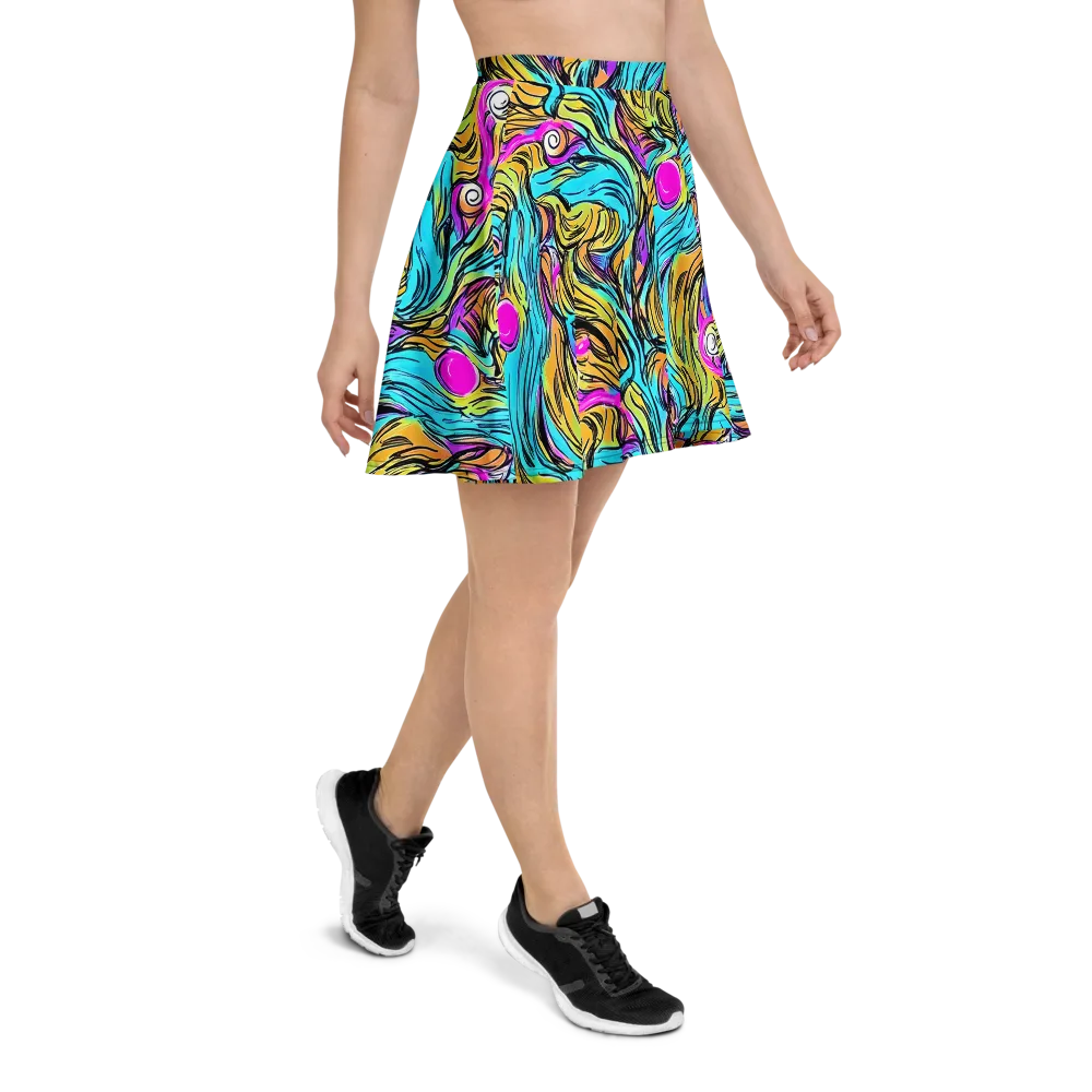 Liquid Neon on Skater Skirt — Right