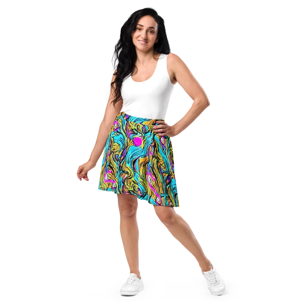 Liquid Neon on Skater Skirt — Front