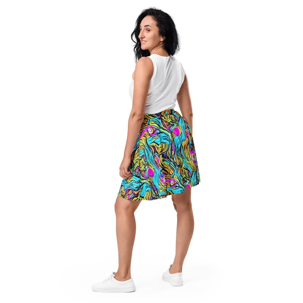 Liquid Neon on Skater Skirt — Back