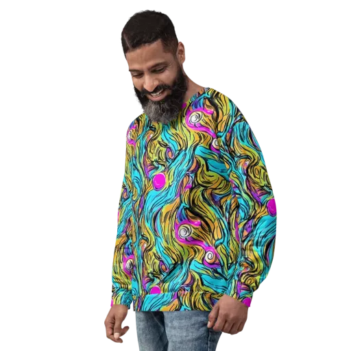 Liquid Neon on a Sweatshirt