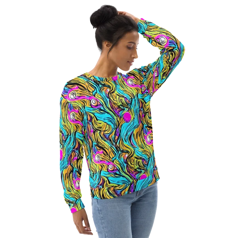 Liquid Neon on Sweatshirt — Right Front