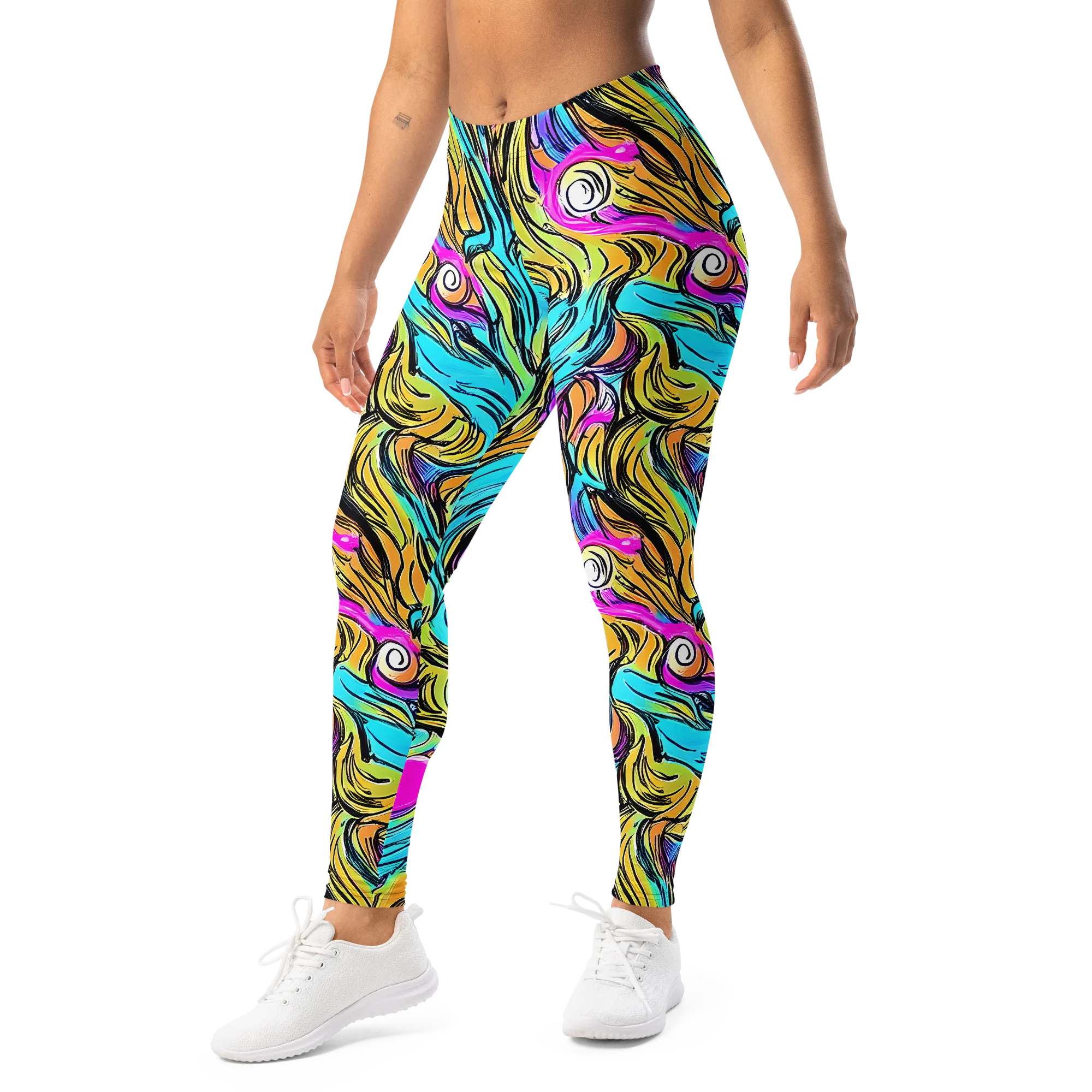 Liquid Neon on Leggings — Left Front