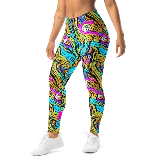 Liquid Neon on a Leggings