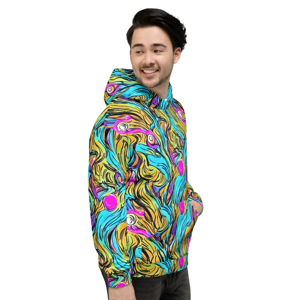 Liquid Neon on Hoodie — Right