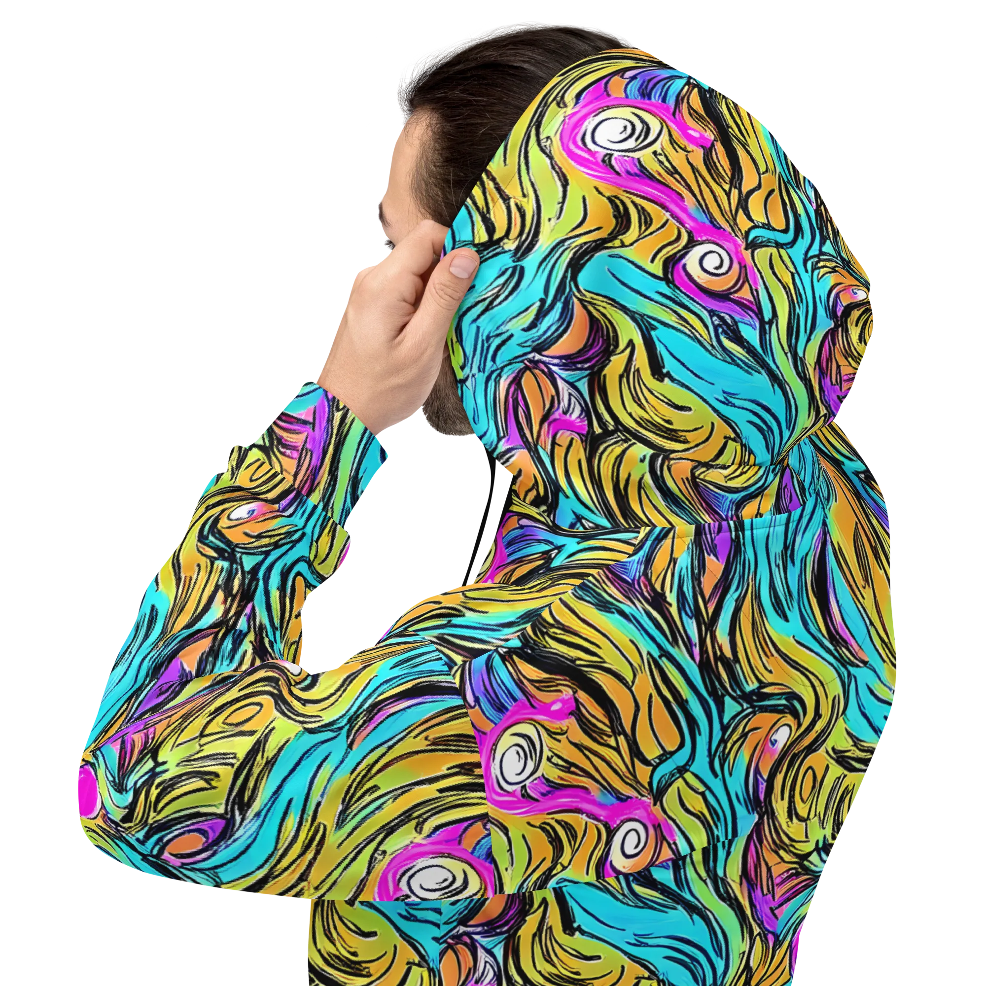 Liquid Neon on Hoodie — Back