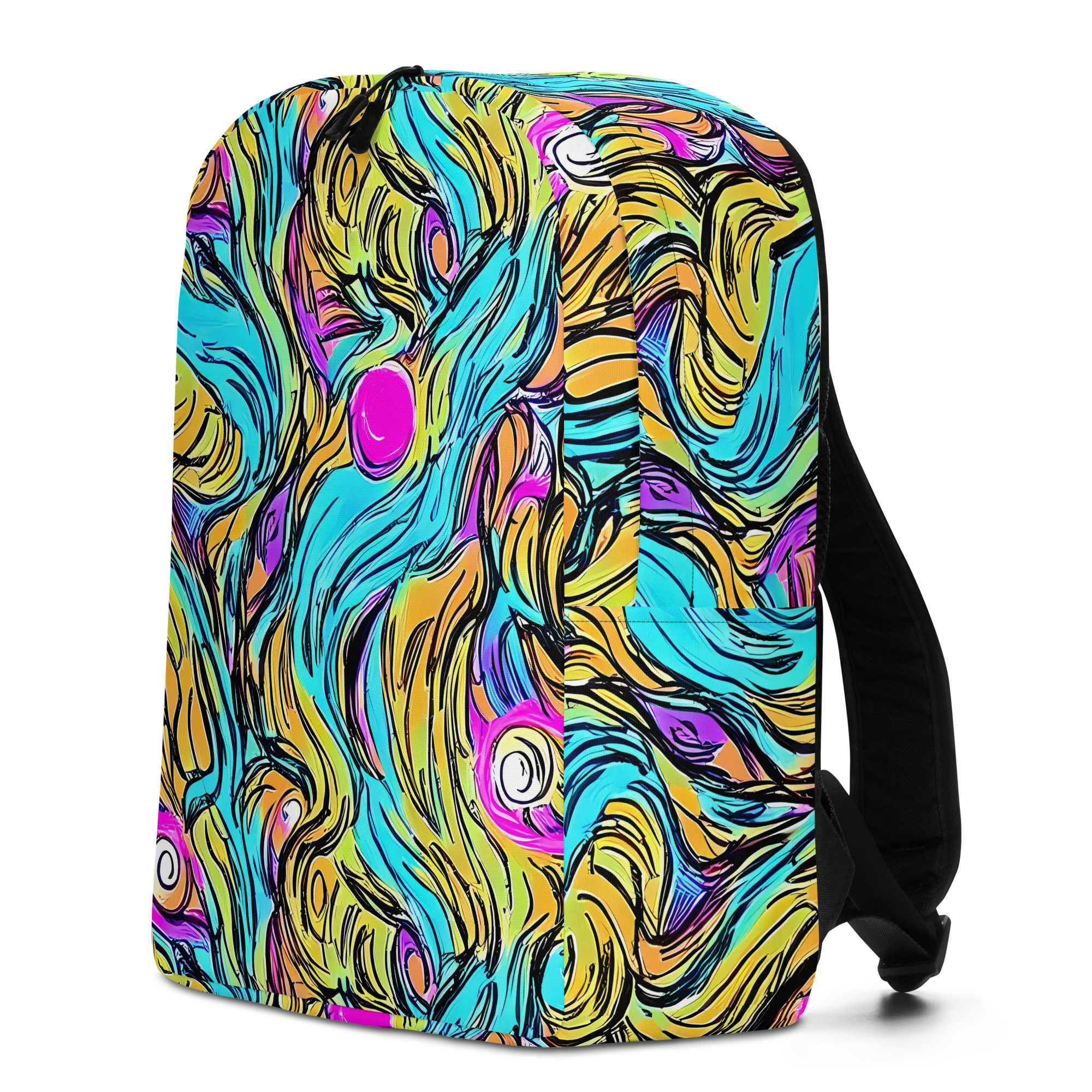 Liquid Neon on Minimalist Backpack — Left