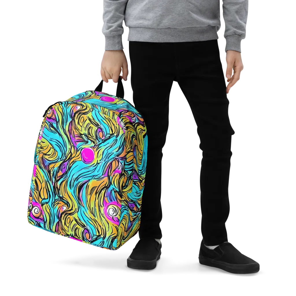 Liquid Neon on Minimalist Backpack — Zoomed-in