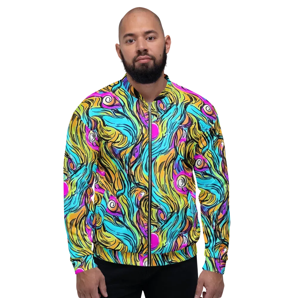 Liquid Neon on Bomber Jacket — Front