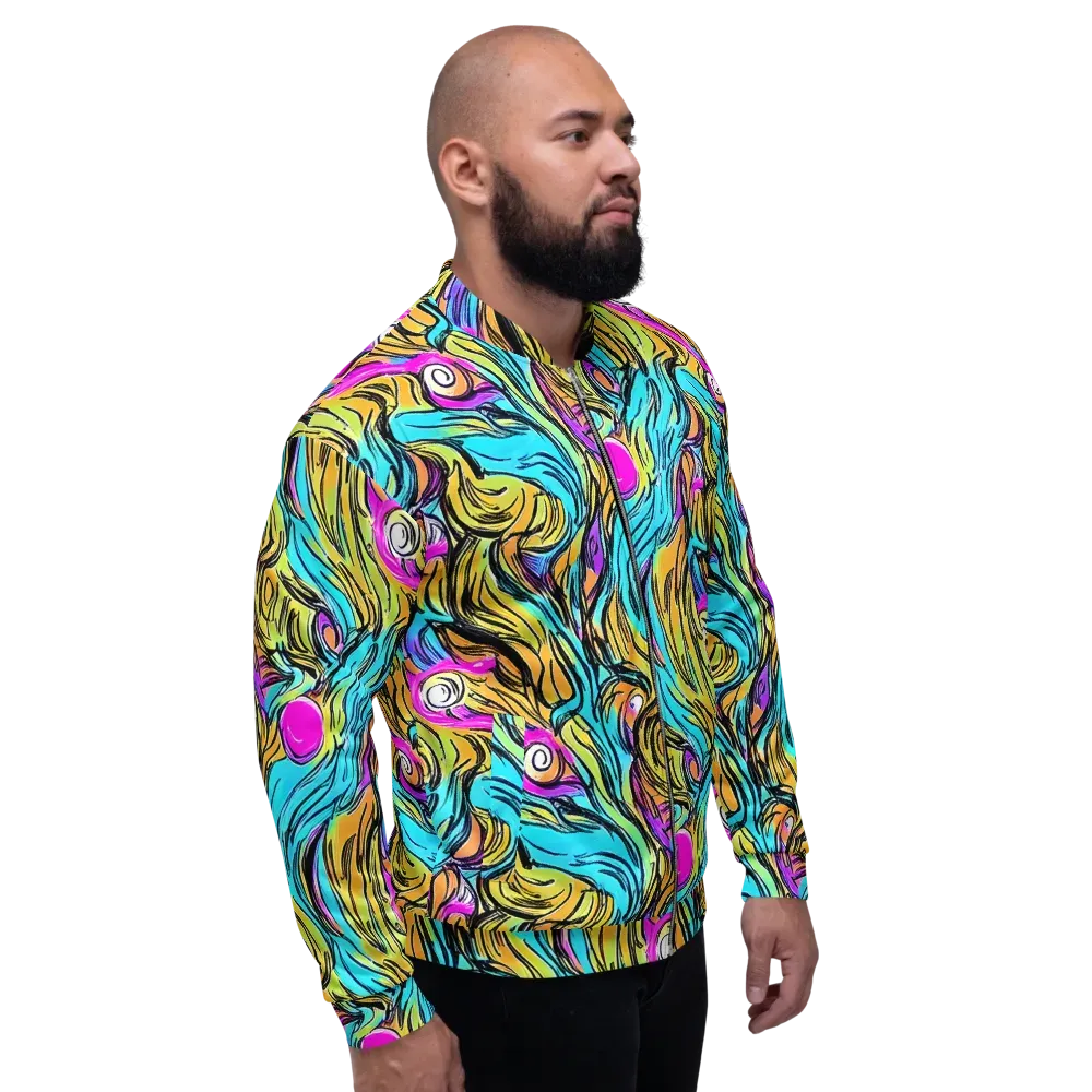 Liquid Neon on Bomber Jacket — Right