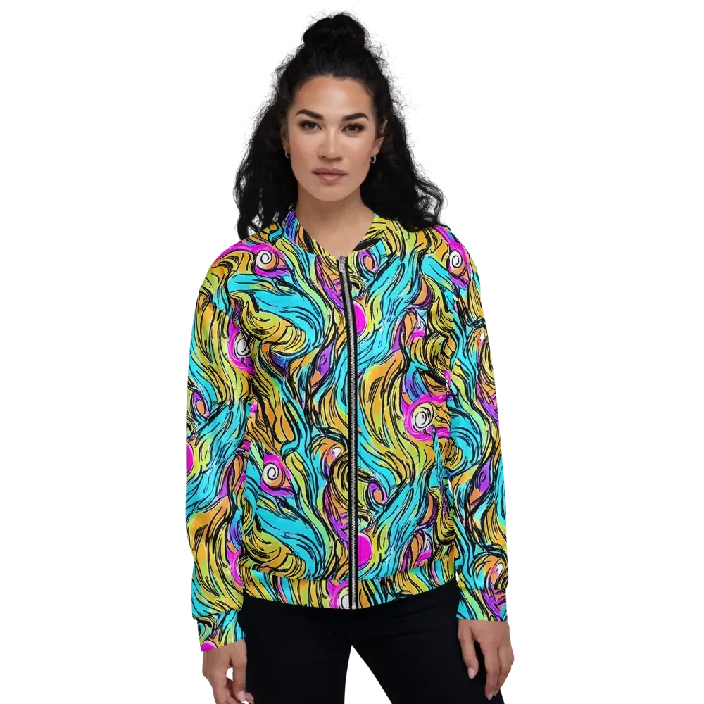 Liquid Neon on Bomber Jacket — Front