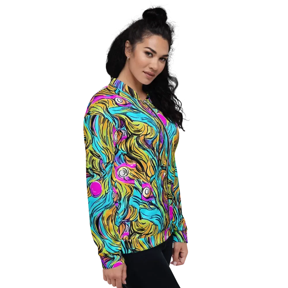 Liquid Neon on Bomber Jacket — Right