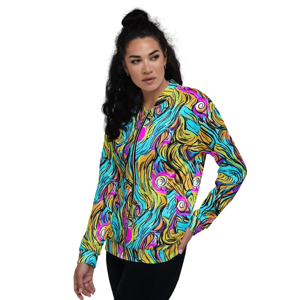 Liquid Neon on Bomber Jacket — Left