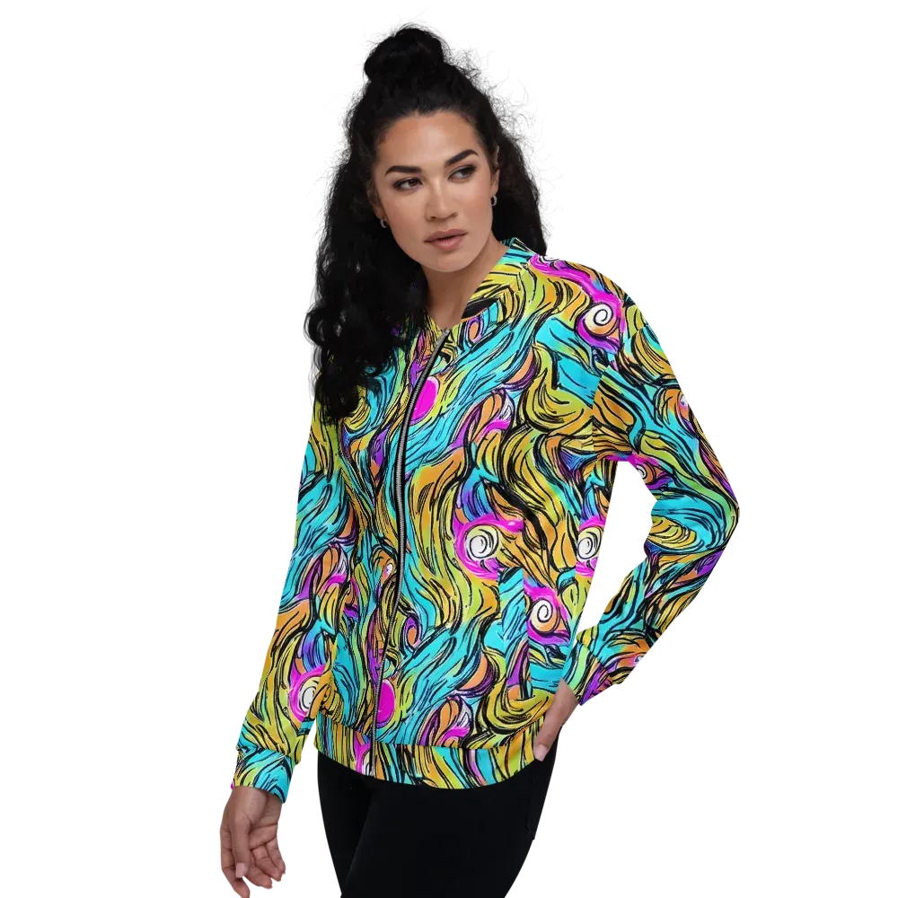 Liquid Neon on Bomber Jacket — Left