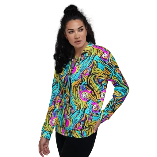 Liquid Neon on a Bomber Jacket