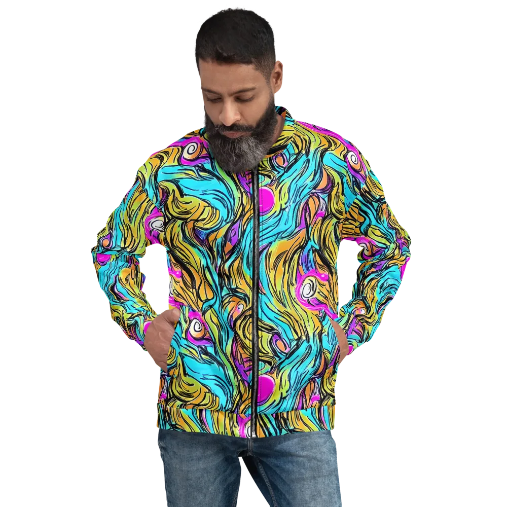 Liquid Neon on Bomber Jacket — Front