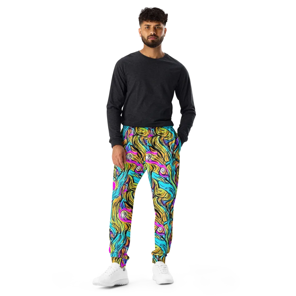Liquid Neon on Men's Joggers — Front