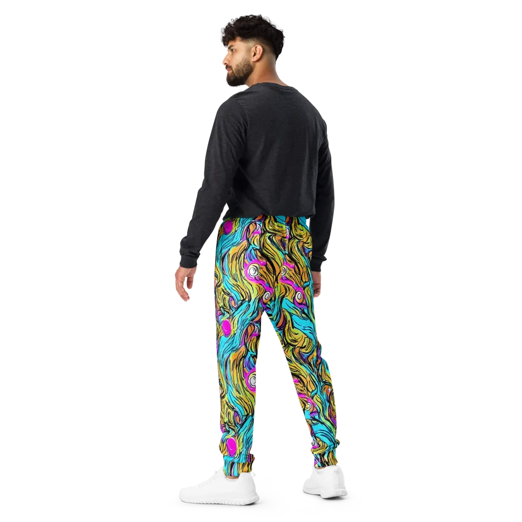Liquid Neon on Men's Joggers — Back