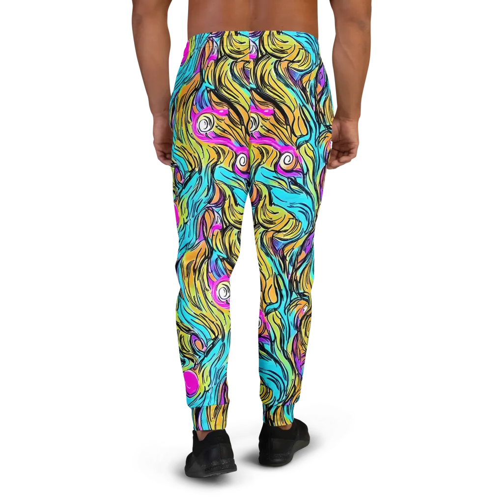 Liquid Neon on Men's Joggers — Back