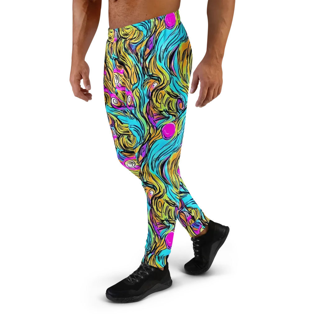 Liquid Neon on Men's Joggers — Left