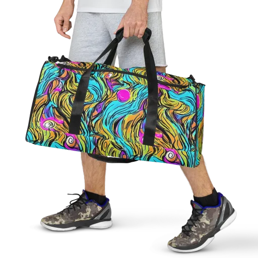 Liquid Neon on a Duffle Bag