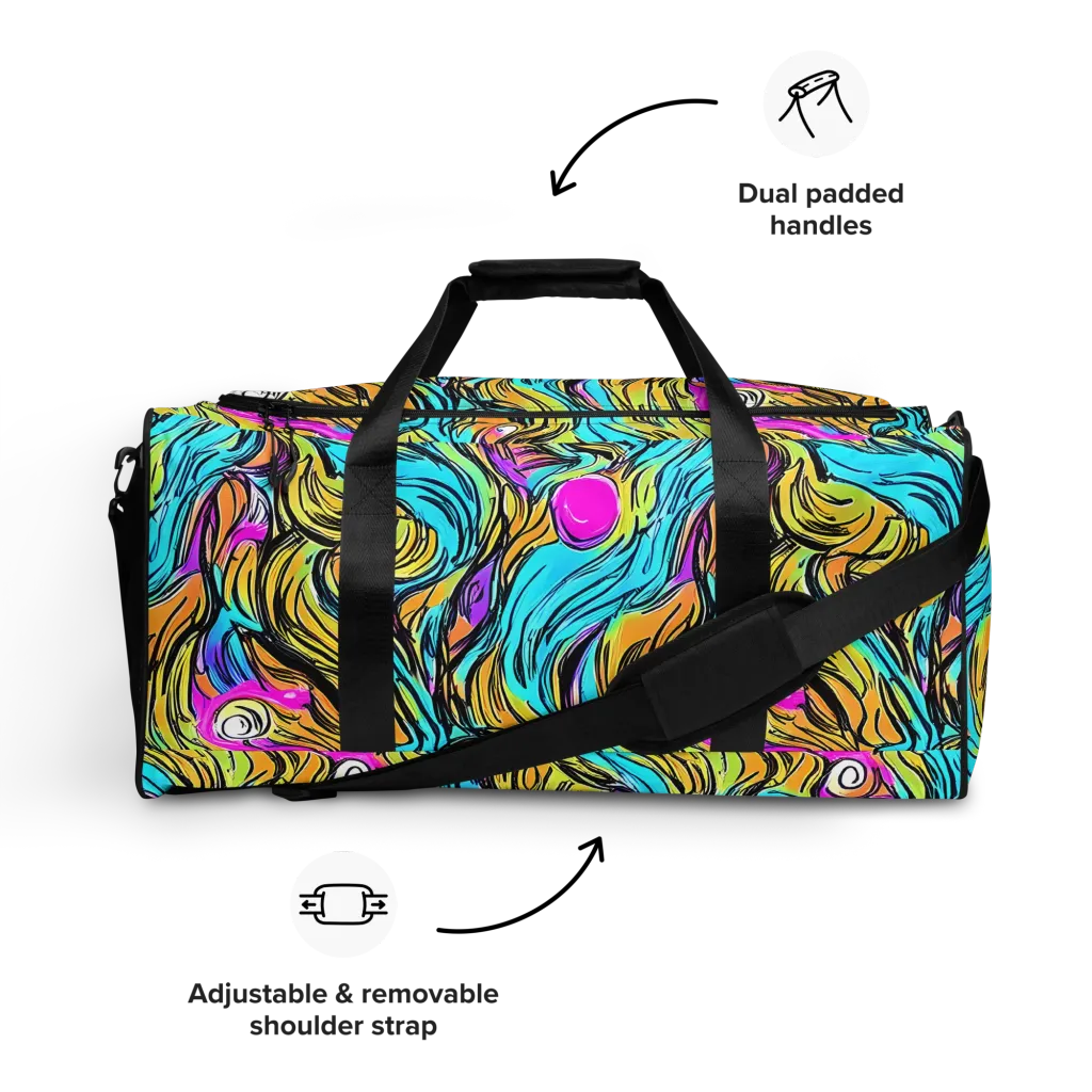 Liquid Neon on Duffle Bag — Front