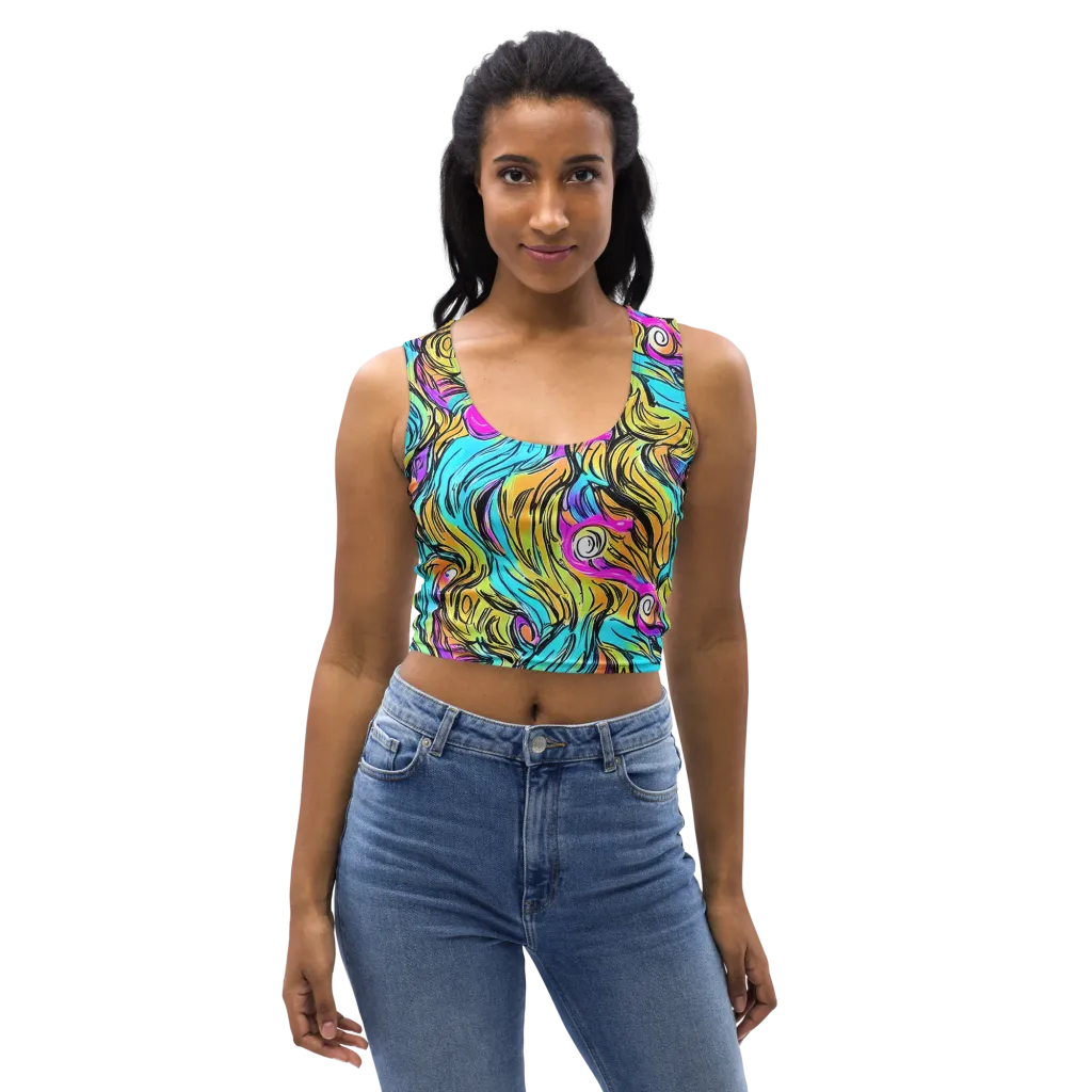 Liquid Neon on Crop Top — Front