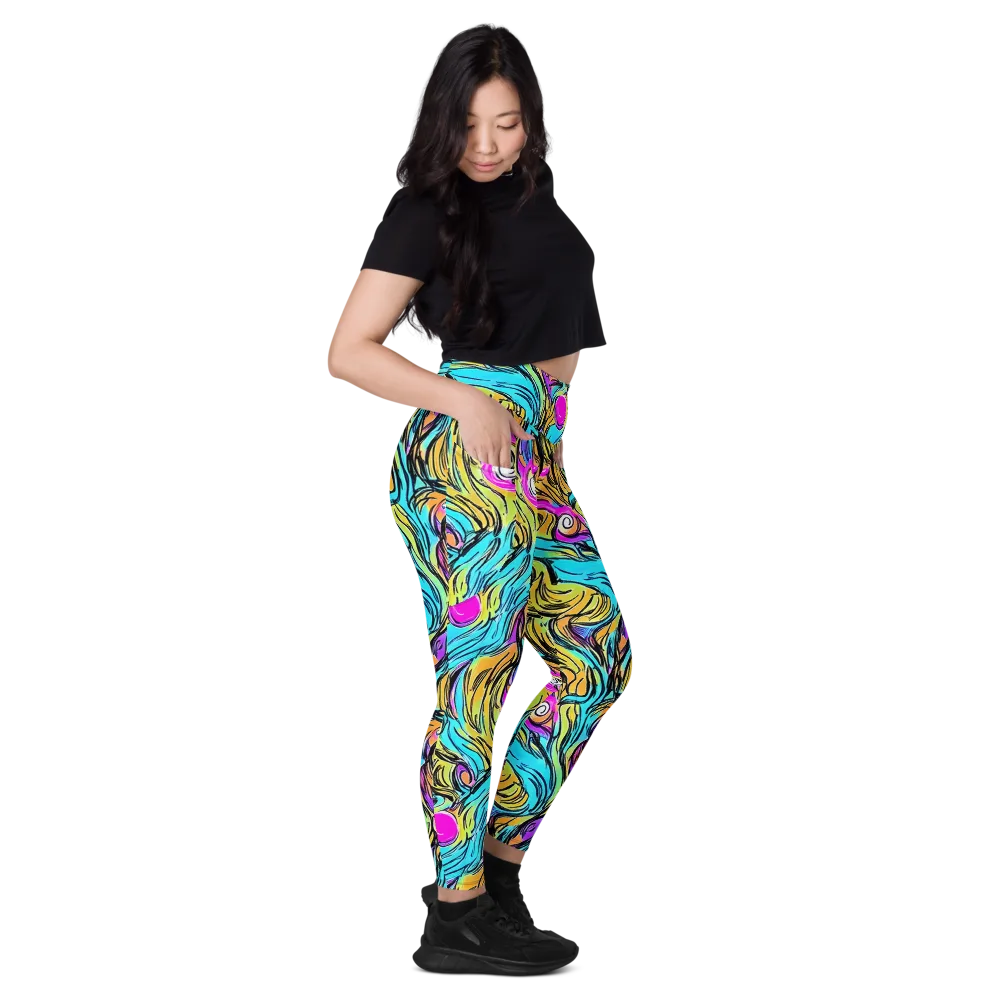 Liquid Neon on Leggings with Pockets — Right