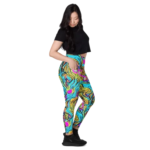 Liquid Neon on a Leggings with Pockets