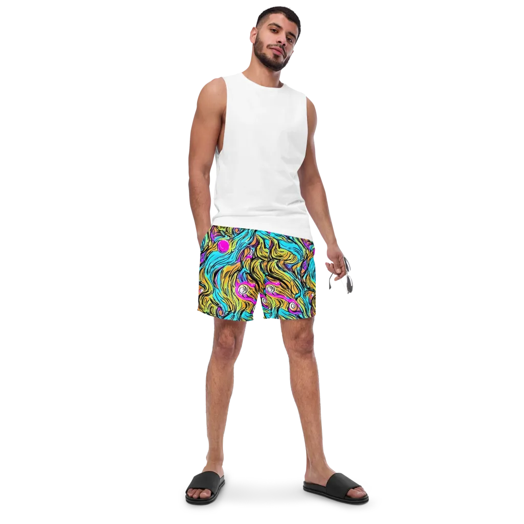 Liquid Neon on Swim Trunks — Front