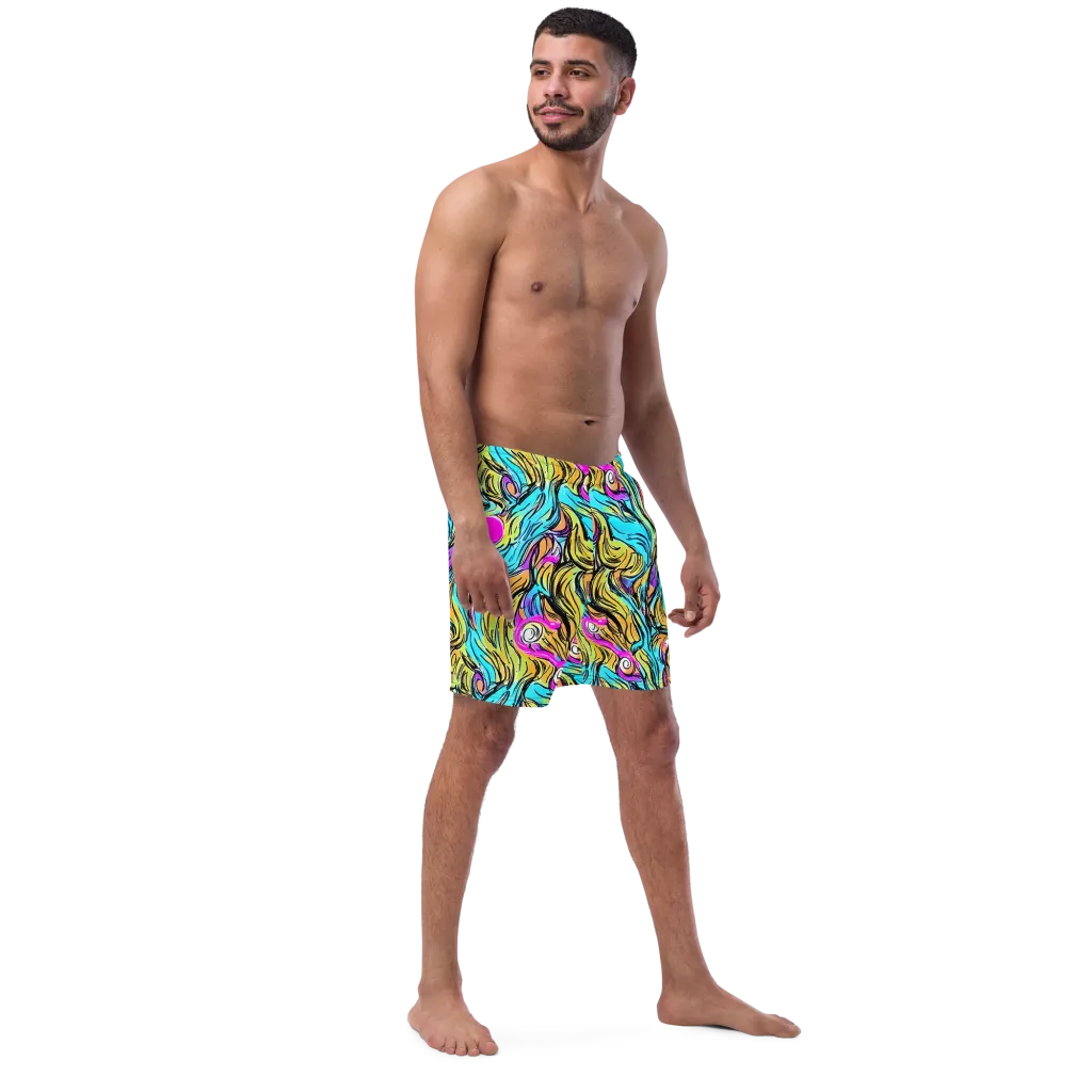 Liquid Neon on Swim Trunks — Right Front