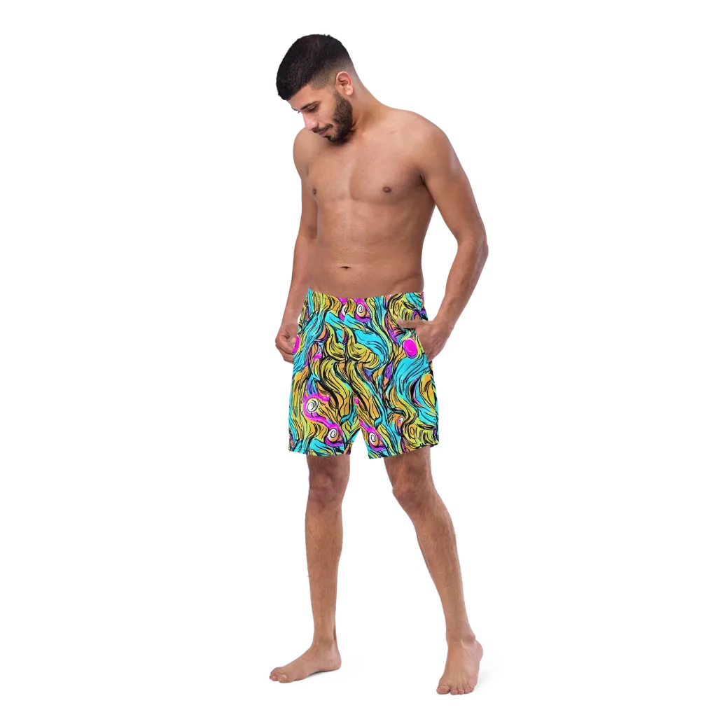 Liquid Neon on Swim Trunks — Left Front