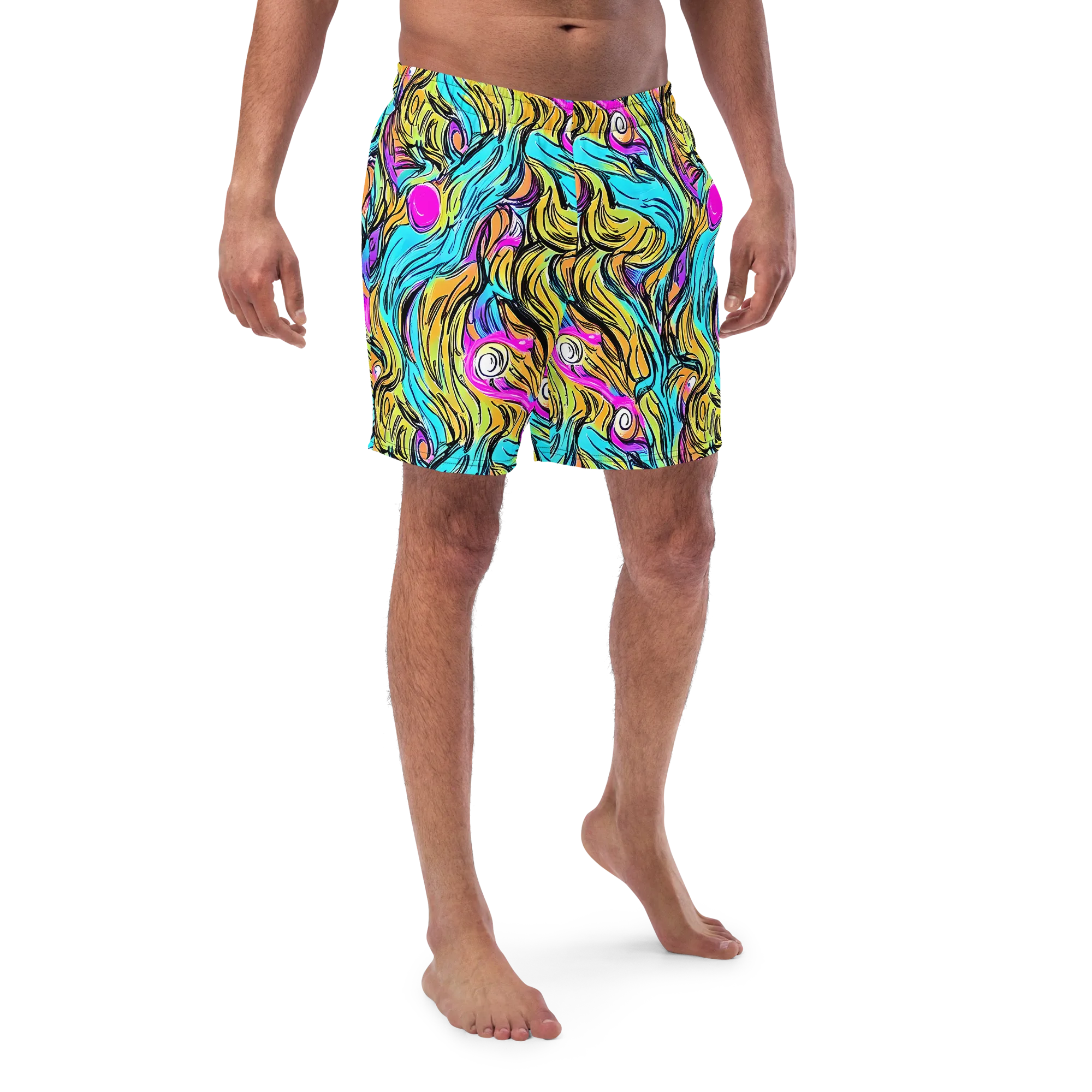 Liquid Neon on Swim Trunks — Front