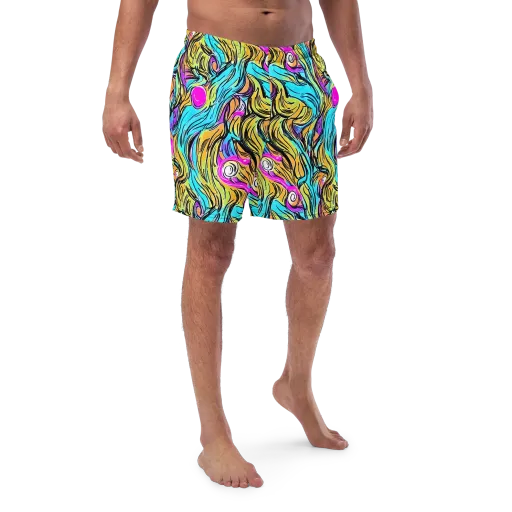 Liquid Neon on a Swim Trunks
