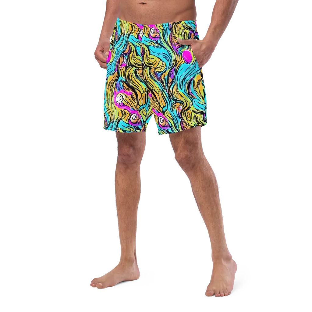 Liquid Neon on Swim Trunks — Left Front