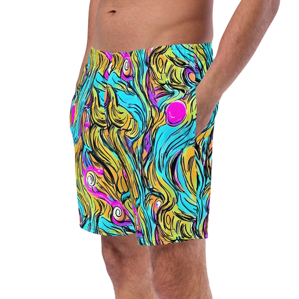 Liquid Neon on Swim Trunks — Left Front