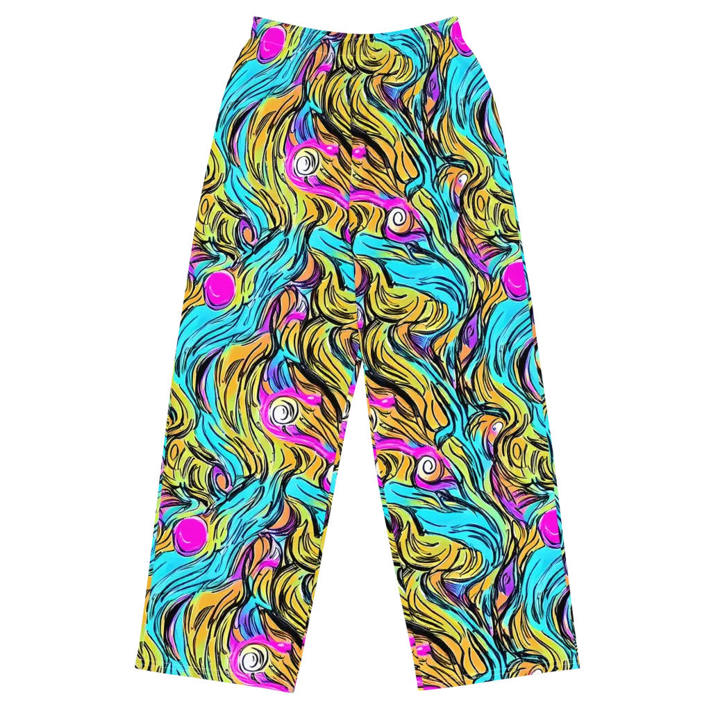 Liquid Neon on Wide-Leg Pants — Front