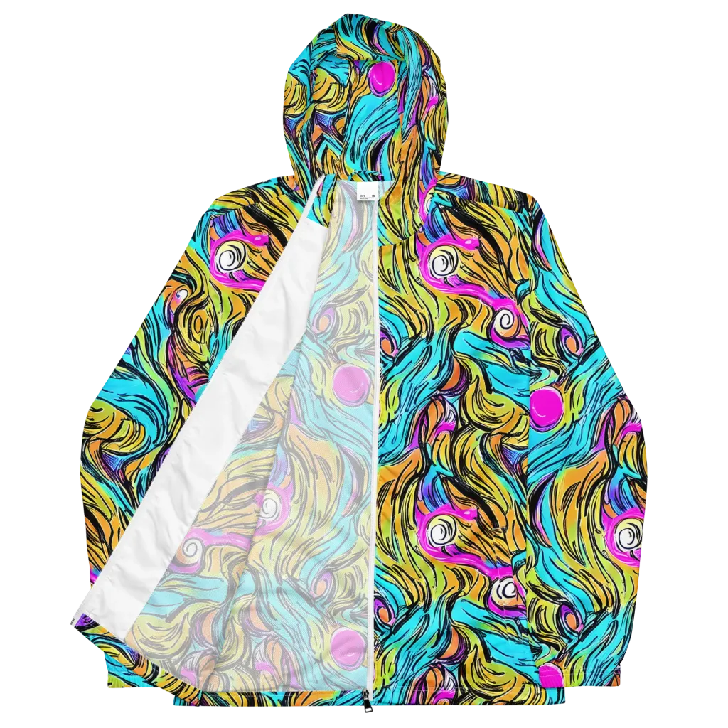 Liquid Neon on Men's Windbreaker — Front