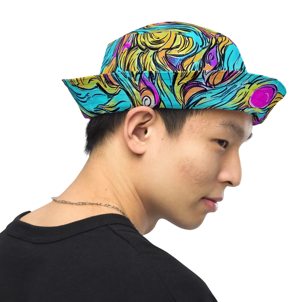 Liquid Neon on Reversible Bucket Hat — Right Outside