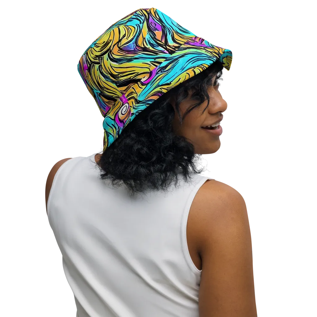 Liquid Neon on Reversible Bucket Hat — Right Outside