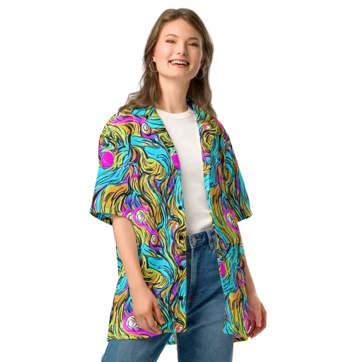Liquid Neon on a Button Shirt