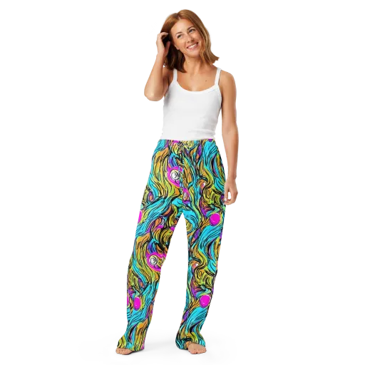 Liquid Neon on a Women's Pajama Pants