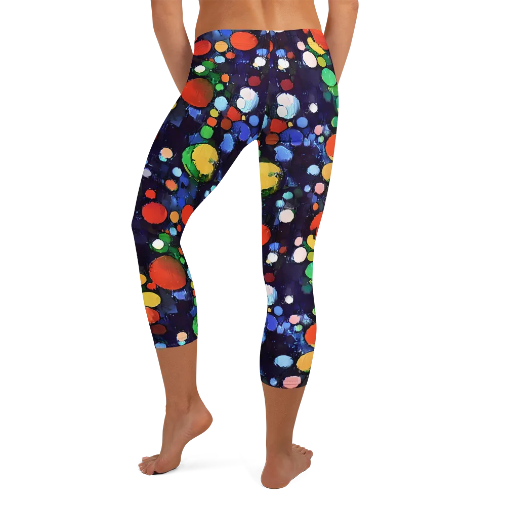 Painted Planetarium on Capri Leggings — Back