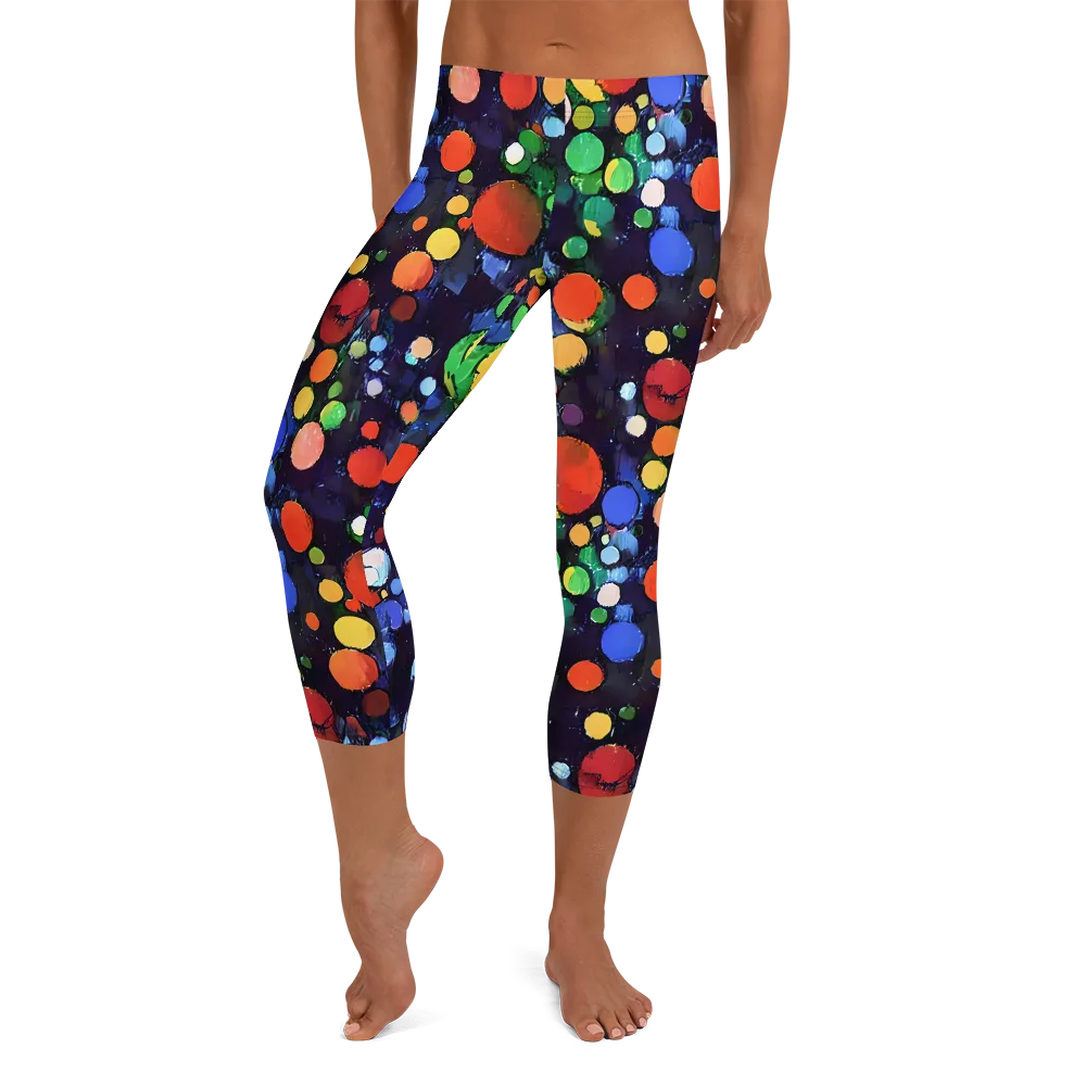 Painted Planetarium on Capri Leggings — Front