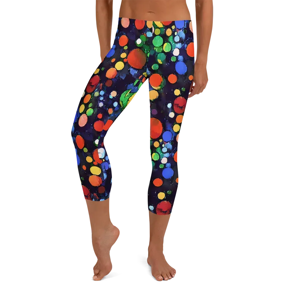 Painted Planetarium on Capri Leggings — Front